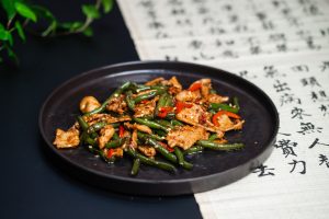 Pulpă de porc cu fasole verde